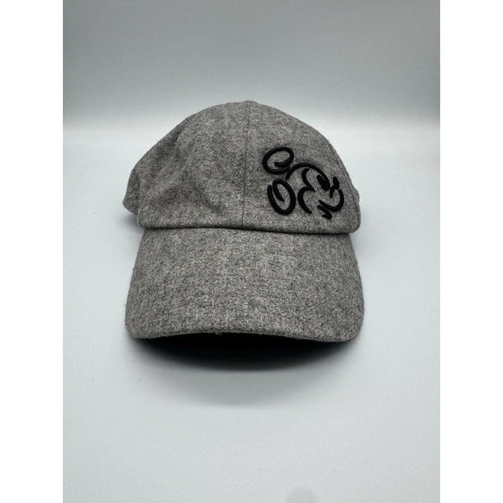 Mickey Mouse Disney Parks Hat Cap Adjustable Strapback Gray Black Logo